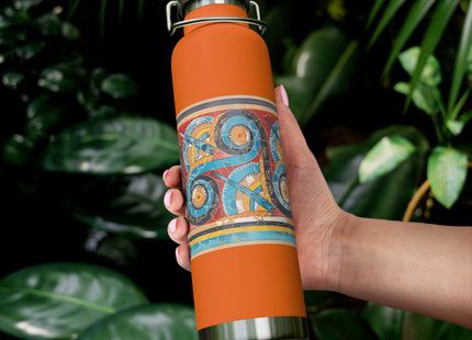 Reproduction of S-Spiral Frieze by Emile Gilliéron Copper Vacuum Insulated Bottle, 22oz