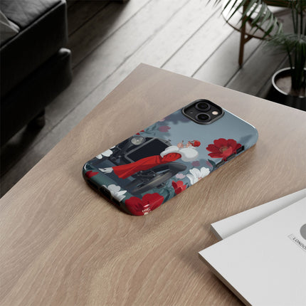🚗🌺 The Lady Of The Grand Touring Car Phone Case – Art Deco Motoring Elegance