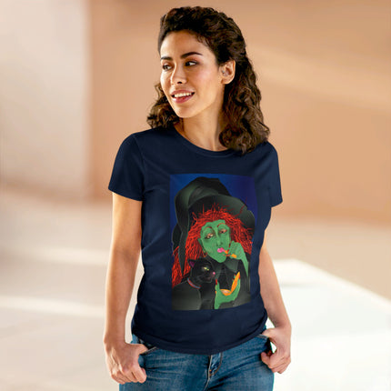 Mirror, Mirror A Witch's Touch Women's Midweight Cotton Tee