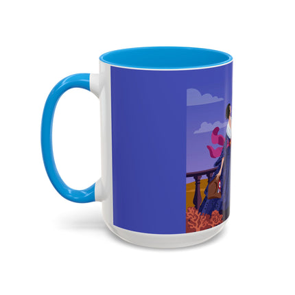 The Dawn Serenade Colorful Mug (11oz, 15oz) – Rooster Beauty, Morning Charm & Art Deco Elegance