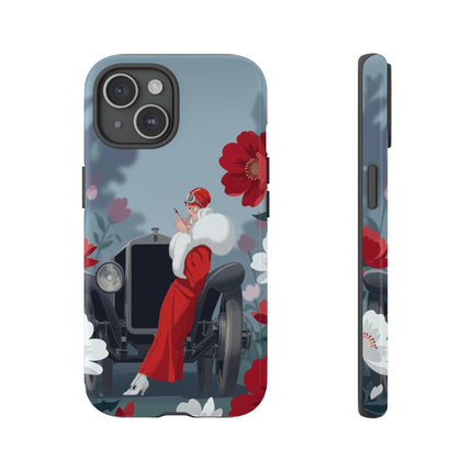 🚗🌺 The Lady Of The Grand Touring Car Phone Case – Art Deco Motoring Elegance
