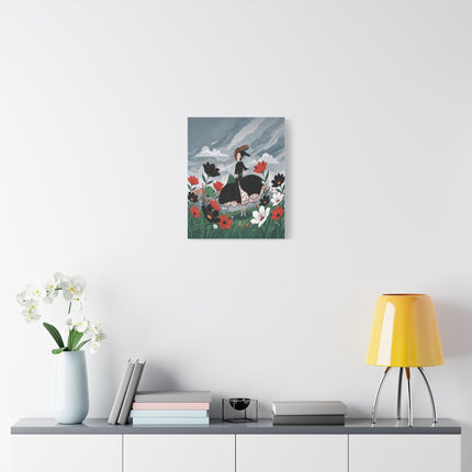 🌧️🌺 The Stormy Flower Walk Placemat – Art Deco Floral Fashion