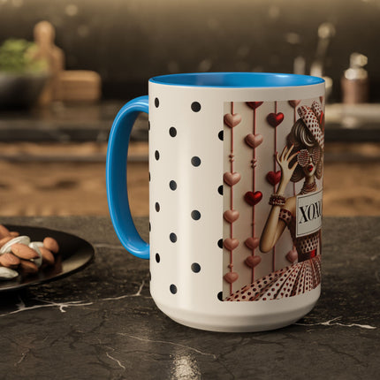 Fashionably Yours, XOXO Colorful Mugs (11oz, 15oz)