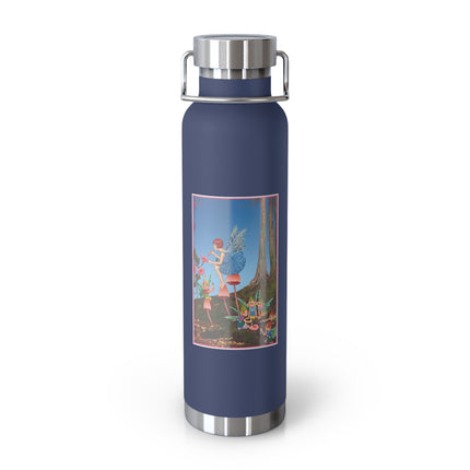 Periwinkle Painting the Petals by Ida Outhwaite Copper Vacuum Insulated Bottle, 22oz