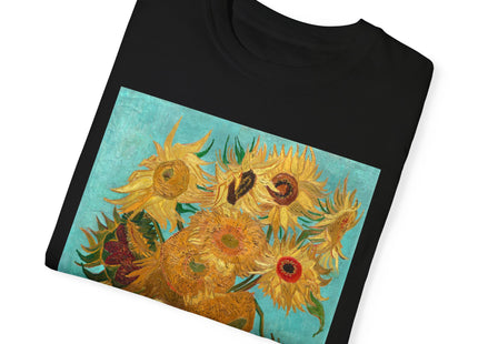 Vase with Twelve Sunflowers by Vincent van Gogh Unisex Garment-Dyed T-shirt