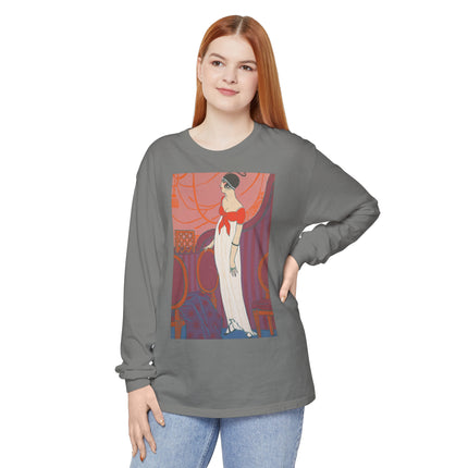 L’Entracte by Georges Lepape Garment-dyed Long Sleeve T-Shirt