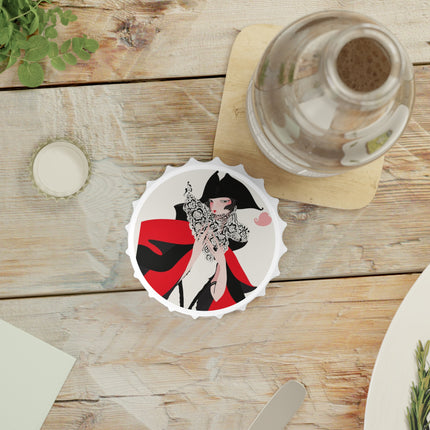 Crimson Masquerade Bottle Opener – Dramatic Grace & Bold Elegance