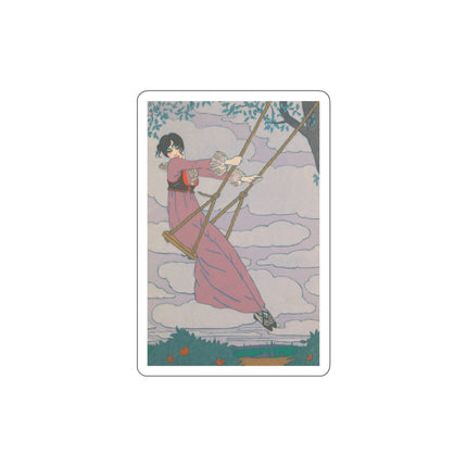 La balançoire by Georges Lepape Die-Cut Stickers (5 Sizes)