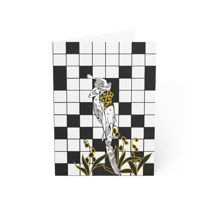 Woman and the Crossword Greeting Cards (1, 10, 30, and 50pcs)