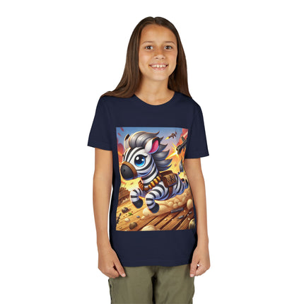 Zebra on the Run Youth Short Sleeve Tee
