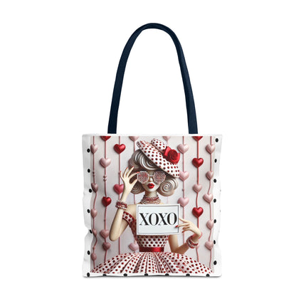 Fashionably Yours, XOXO Tote Bag (AOP)