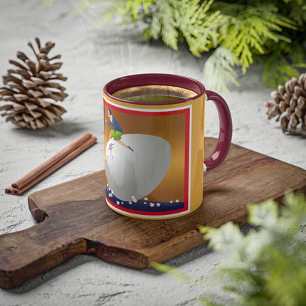 Crack-Up Comedy: The Great Egg Duel Colorful Mugs, 11oz