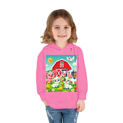 Happy Barnyard Morning Toddler Pullover Fleece Hoodie