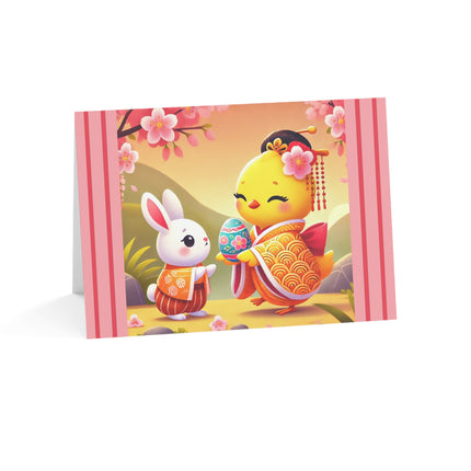 Whimsical Springtime Exchange Greeting Cards (1, 10, 30, and 50pcs)