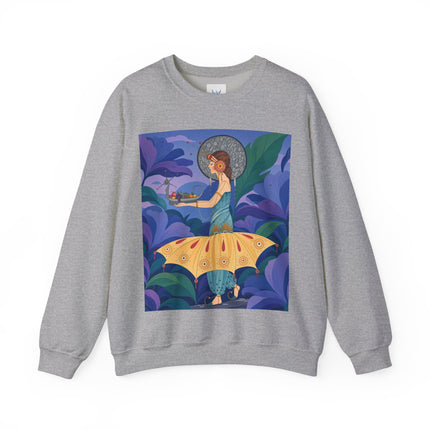 🦋🌿 The Butterfly Garden Offering Crewneck Sweatshirt – Art Deco Botanical Fantasy