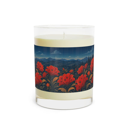 🌺🌙 The Lady Of The Crimson Twilight Garden Scented Candle – Art Deco Floral Fantasy