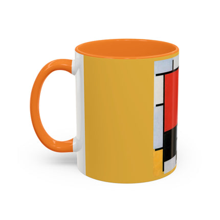 Composition with Red, Yellow, Blue, and Black by Piet Mondrian Colorful Mugs (11oz, 15oz)