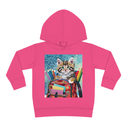Whiskered Wanderings Toddler Pullover Fleece Hoodie