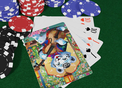Melodies of the Snow Lion Cub Playing Cards
