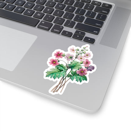 Chinese Primrose botanical illustration by Pierre-Joseph Redouté Kiss-Cut Stickers (4 Sizes)