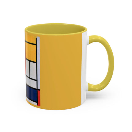 Composition with Red, Yellow, Blue, and Black by Piet Mondrian Colorful Mugs (11oz, 15oz)