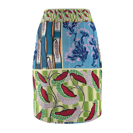 Floral Pattern by Emile-Alain Séguy Women's Pencil Skirt (AOP)