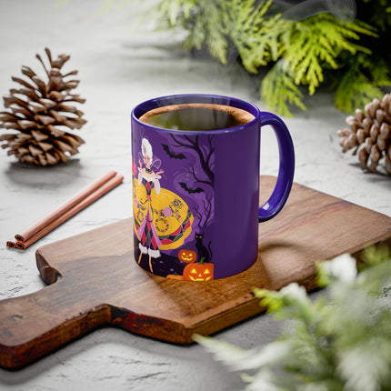 🎭🌹 The Harlequin Rose Masquerade Colorful Mug – Theatrical Halloween Romance