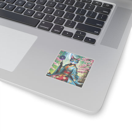 Cyberpunk Geisha Kiss-Cut Stickers (4 Sizes)