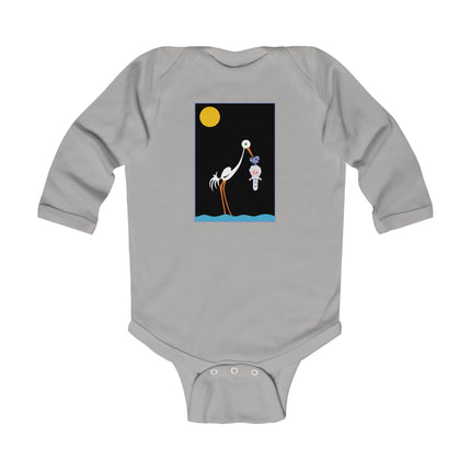 Moonlit Reverie Long Sleeve Baby Bodysuit – Starlit Dreams & Cozy Arrival