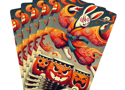 Jack-O’-Lantern Drums & The Kabuki Rabbit Playing Cards