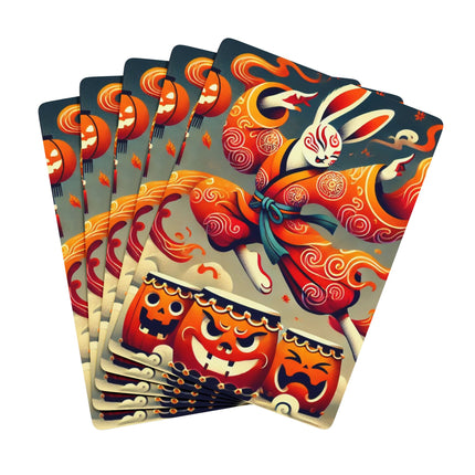 Jack-O’-Lantern Drums & The Kabuki Rabbit Playing Cards