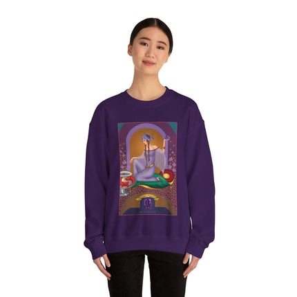 February & Amethyst (from the Gem Series) by Sofia Chiostri Heavy Blend™ Crewneck Sweatshirt