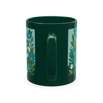 🐉🌿 The Lady & The Garden Dragon Ceramic Mug – Art Deco Botanical Whimsy