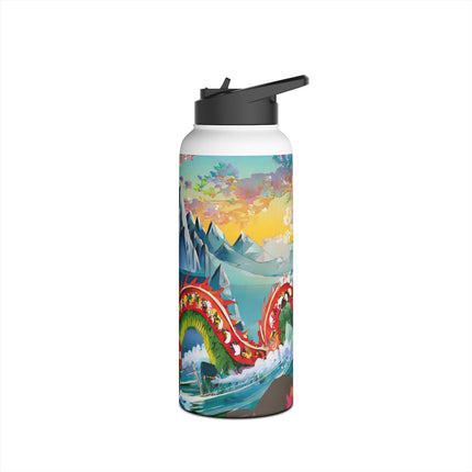 Chinese Dragon Stainless Steel Water Bottle