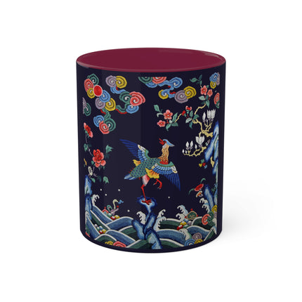 Rank Badge with Mandarin Duck Colorful Mugs, 11oz