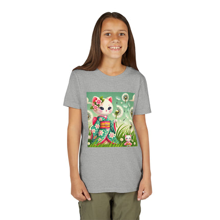 Geisha Kitten and the Dandelion Wish Youth Short Sleeve Tee