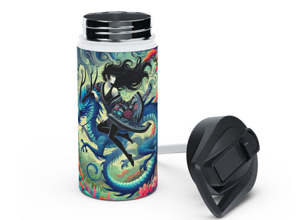 Mystic Guardian of the Sky Stainless Steel Water Bottle, Standard Lid