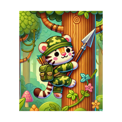 🐅🌿 Stealthy Stripes Matte Vertical Poster – Jungle Adventure & Fearless Spirit