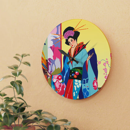 A Timeless Journey by Umberto Brunelleschi Acrylic Wall Clock, Round and Square