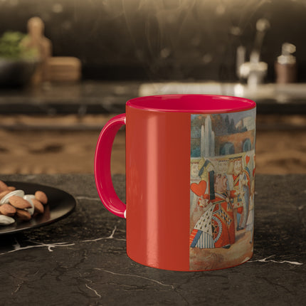 Off with her head! Off with— by Sir John Tenniel Colorful Mugs, 11oz