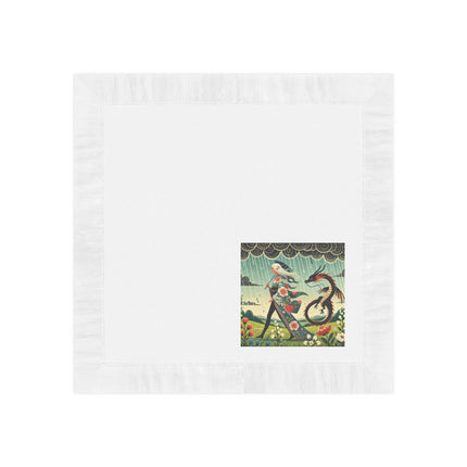 The Dragon Fairy’s Stride White Coined Napkins