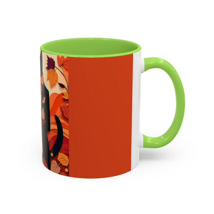 Siamese Cat at an Autumn Harvest Fair Colorful Mugs (11oz, 15oz)
