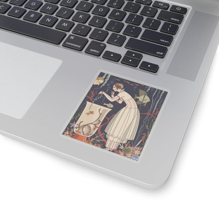 The Dazzling Little Fish by George Barbier Kiss-Cut Stickers