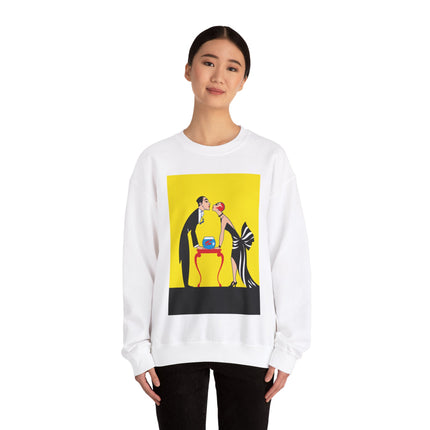 A Moment of Elegance: A Passionate Embrace Amidst Golden Splendor Heavy Blend™ Crewneck Sweatshirt
