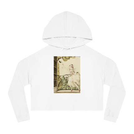 Sur talons rouges (On Red Heels) pl 02 by Gerda Wegener Women’s Cropped Hooded Sweatshirt