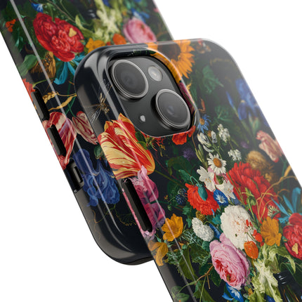 🌺🌙 The Midnight Garden Abundance Phone Case – Art Deco Floral Still Life