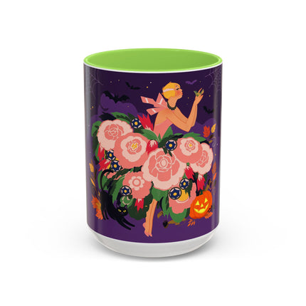 🌹🎃 The Lady Of The Haunted Rose Garden Colorful Mug – Romantic Halloween Charm