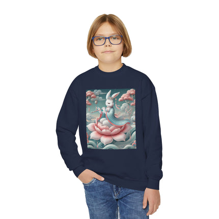 Lotus Garden Melody Youth Crewneck Sweatshirt – Serenity, Harmony & Dreamlike Beauty