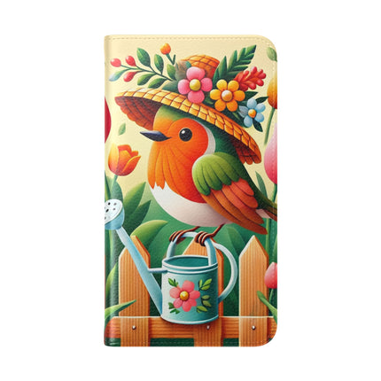 🌷🐦 The Little Garden Tender Flip Case – Sunshine, Care & Storybook Charm