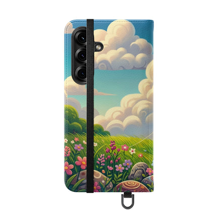 🪁🐉 Geisha Kitten and the Dragon Kite Flip Case – Joyful Flight & Dragon Spirit